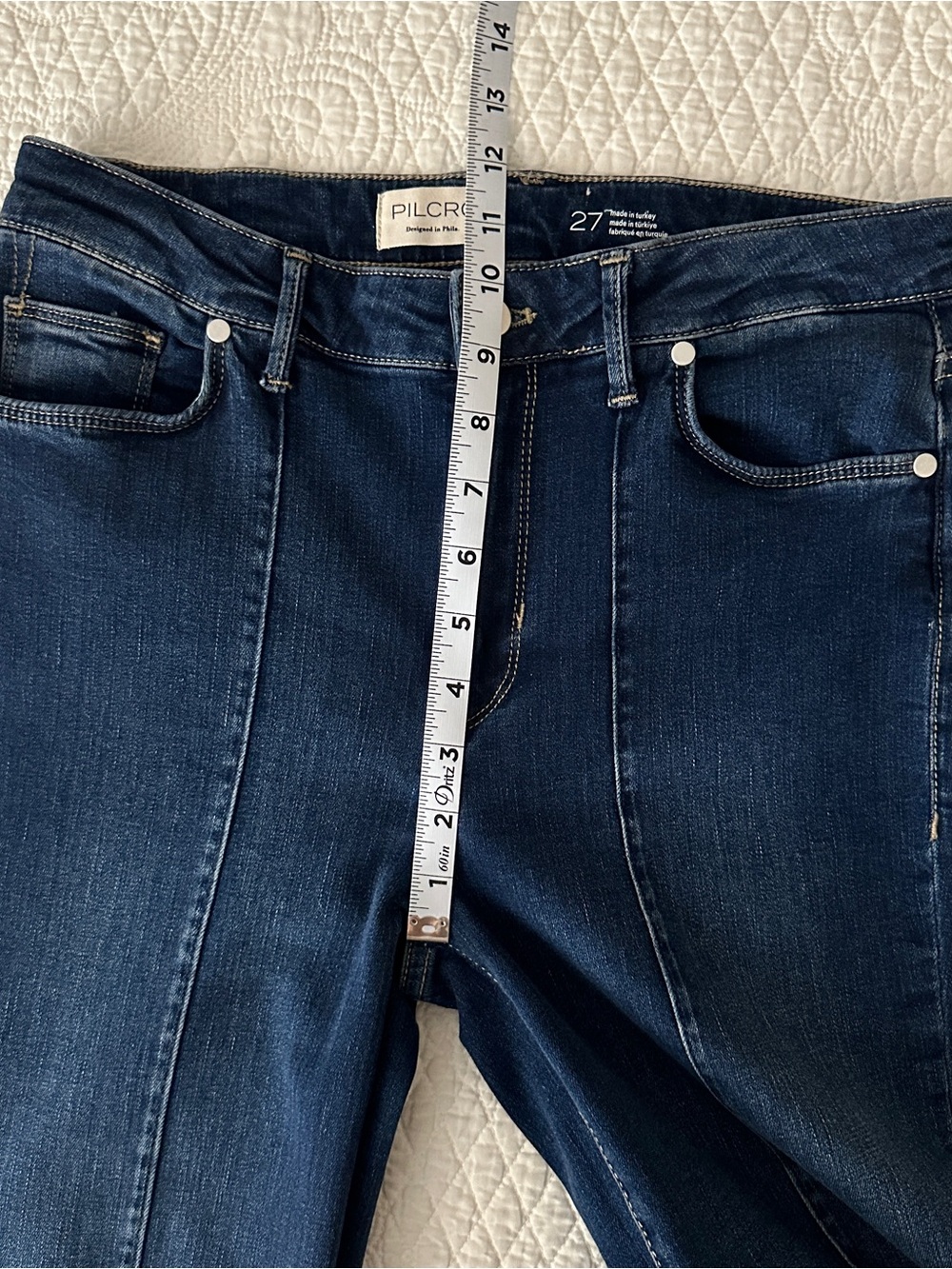 NWOT Pilcro Anthropologie Seamed High-Rise Wide-Leg Jeans Size 27 - Picture 9 of 16